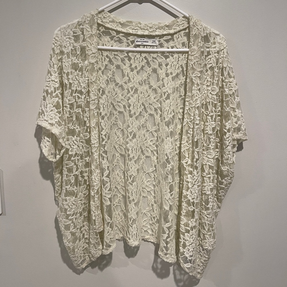 💜2/$20 ABERCROMBIE KIDS Lace Nylon Cardigan